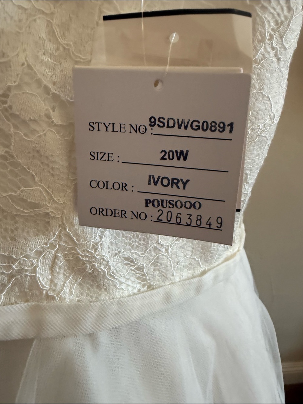 David's Bridal White Strapless Lace Sweetheart Tulle Midi Dress - Picture 4 of 7